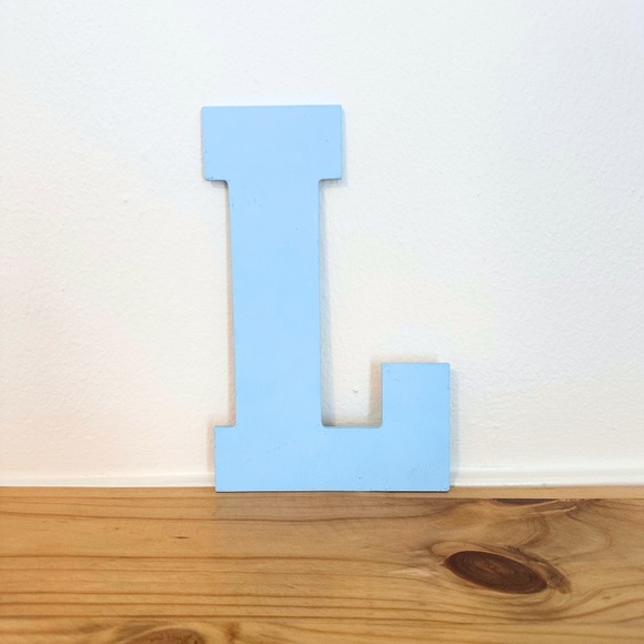 Cute Hand-painted Wooden Name Sign "LUKE" Kids Room Decor MDF Wood Letters Serif - Picture 3 of 5